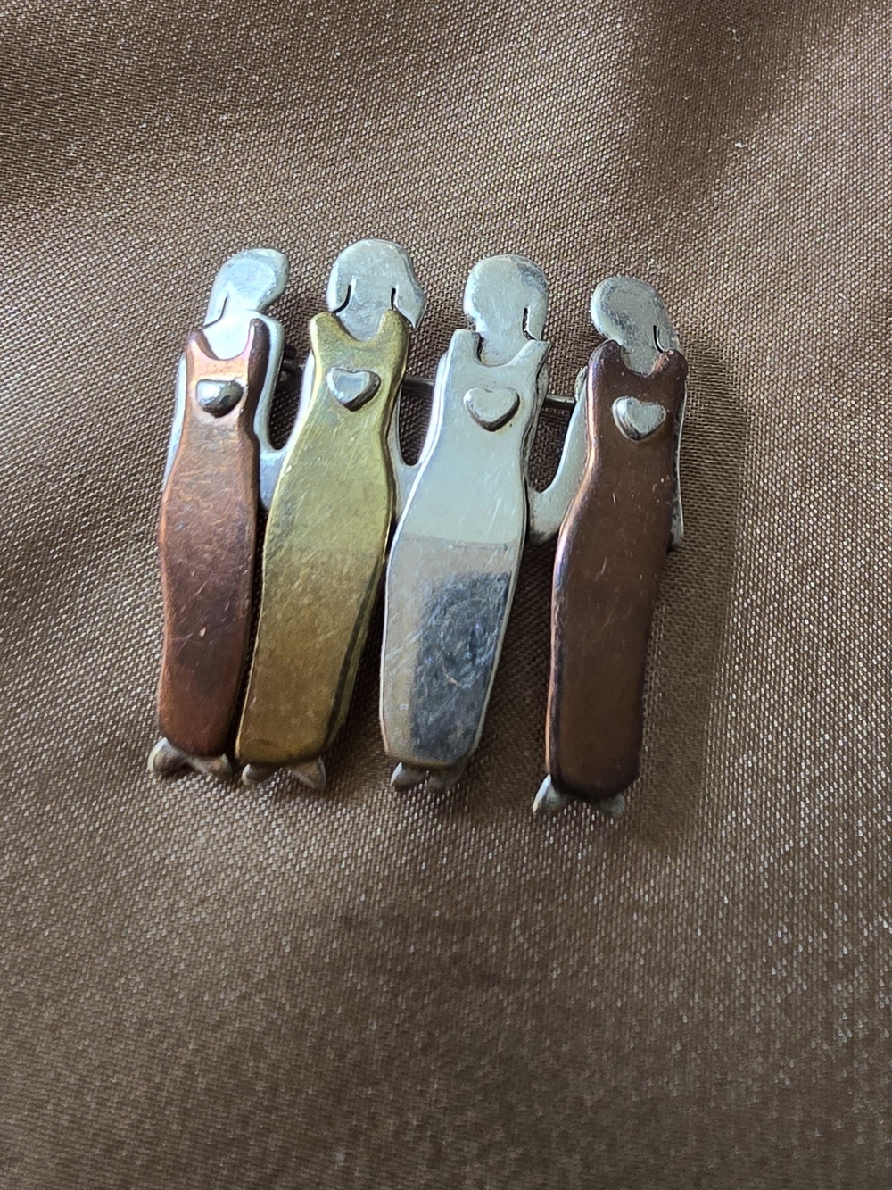 Four Sister Multitone Brooch
